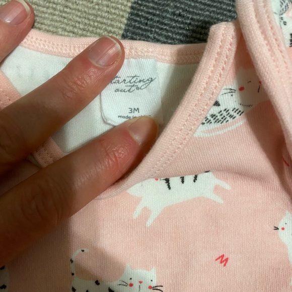 Pair of cat/kitten onesies. One size 0-3mo and the other 3mo, see photos. - Picture 2 of 3